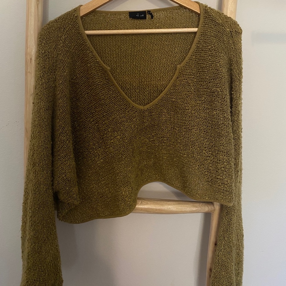 Urban Outfitters Green Crop Sweater